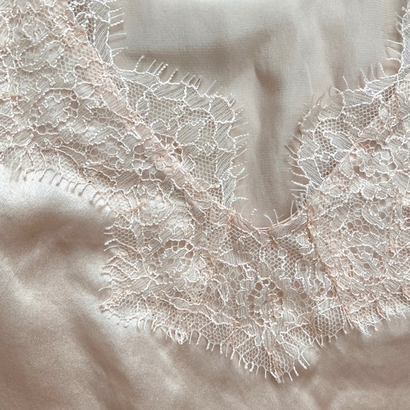 Cami NYC Silk Racerback Blush Pale Pink Camisole Lace Trim Small - Picture 6 of 6